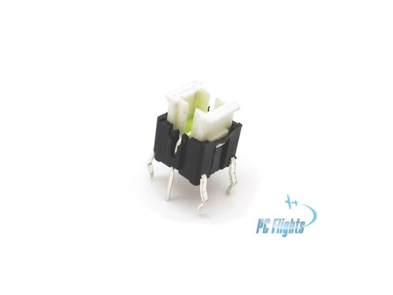 Tactile Switch with White LED (6x6 mm) - Compact and Efficient