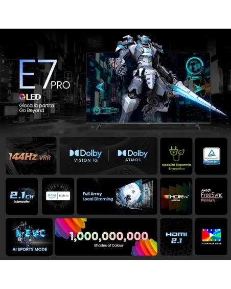Hisense TV 100E7NQ PRO 100" QLED 4K 144Hz, VIDAA U7 - Ultimate Viewing Experience