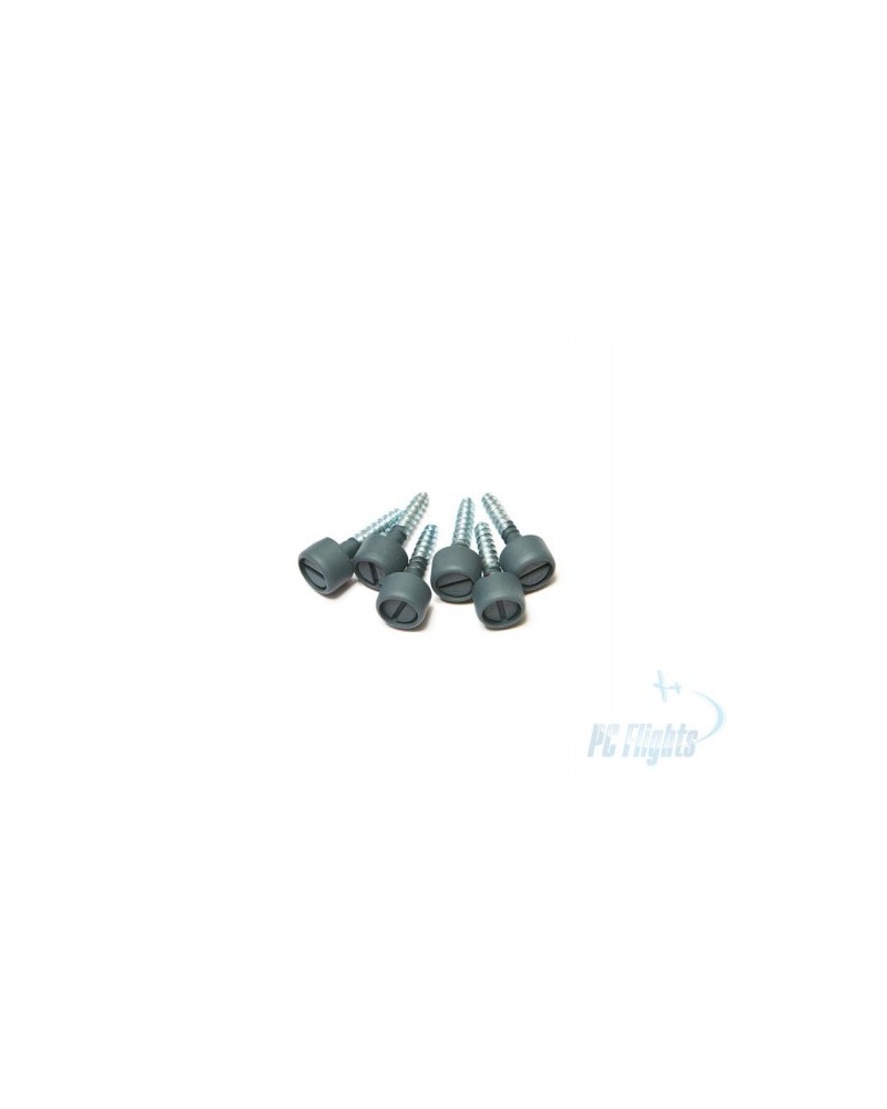 DZUS Fastener - con Vite di Legno Verniciata - Alluminio - Set di 6 pezzi - Viti di Qualità Alta