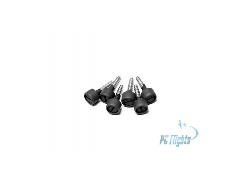 DZUS Fastener - con Vite di Legno Verniciata - Alluminio - Set di 6 pezzi - Viti di Qualità Alta