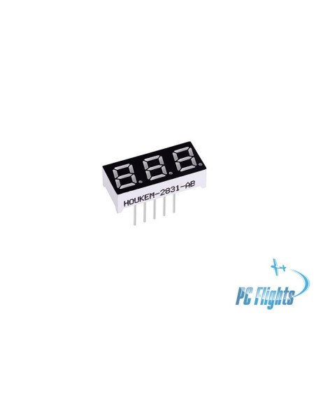 4 Digits 7-Segment LED Display 0.3" - Amber - High-Visibility Display