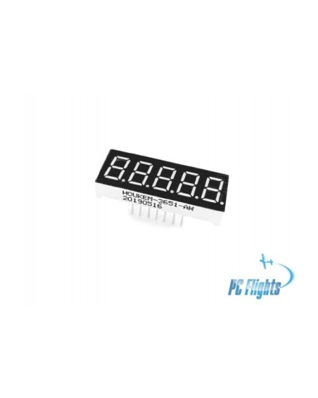 5 Digits 7-Segment LED Display 0.3" - Amber - High-Visibility Display