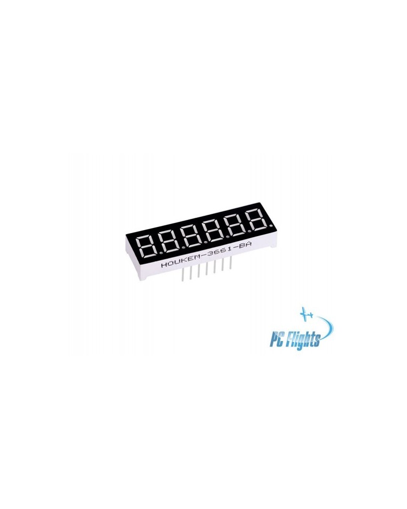 6 Digits 7-Segment LED Display 0.3" - Green - High-Visibility Display