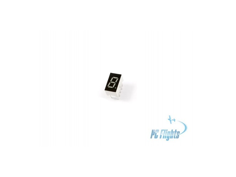 1 Digit 7-Segment LED Display 0.3" - White - High-Visibility Display