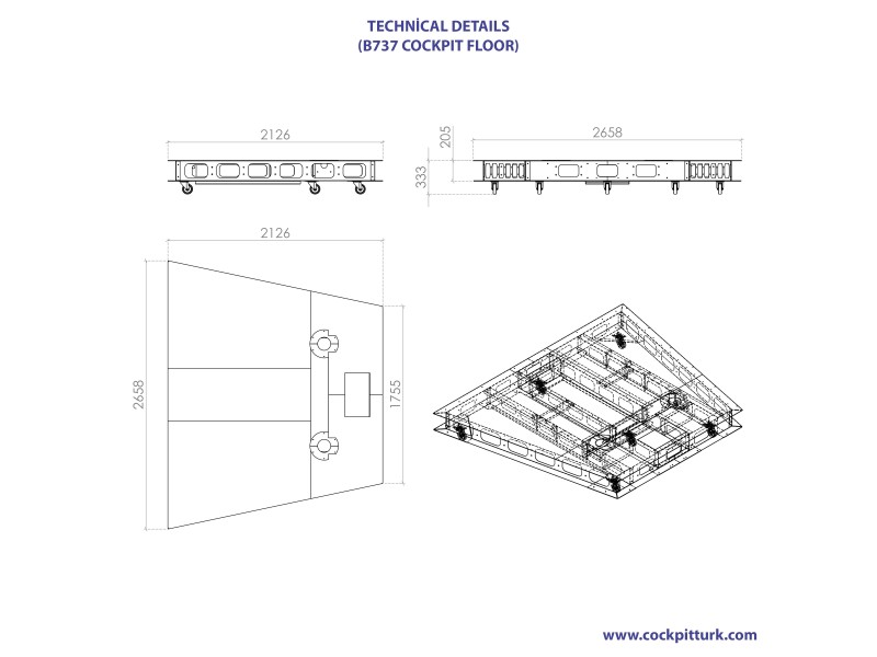 V737 Cockpit Floor – Authentic Floor for Advanced Flight Simulators