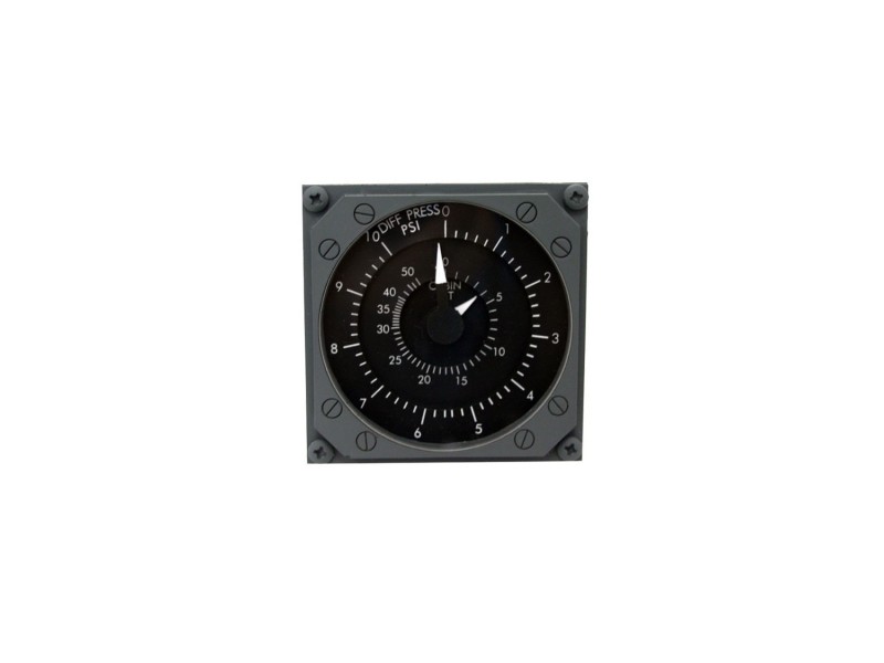 Boeing 737 DIFF PRESS Dual Gauge with Backlighting | Flightsimcockpits