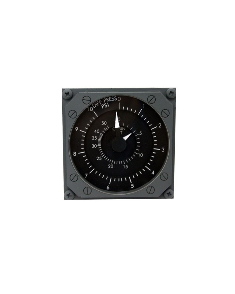 Gauge Differenziale di Pressione Dual del Boeing 737 con Retroilluminazione | Flightsimcockpits