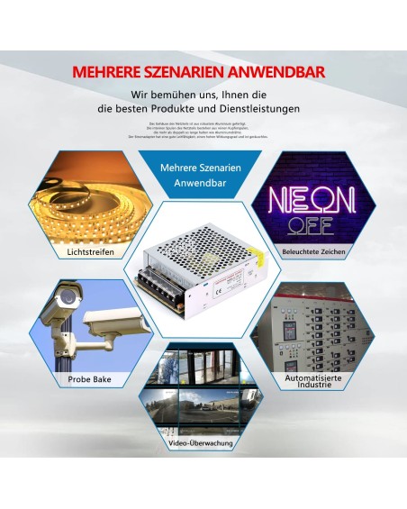 Alimentatore a Commutazione 12V 10A 120W DC - 100V/240V a DC-12V