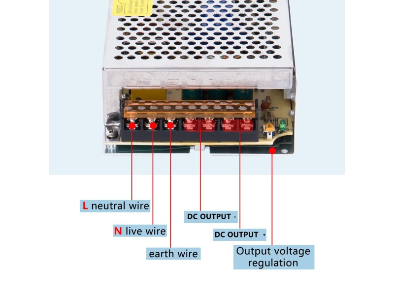 Alimentatore a Commutazione 12V 10A 120W DC - 100V/240V a DC-12V