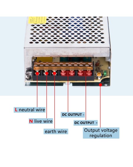 Alimentatore a Commutazione 12V 10A 120W DC - 100V/240V a DC-12V