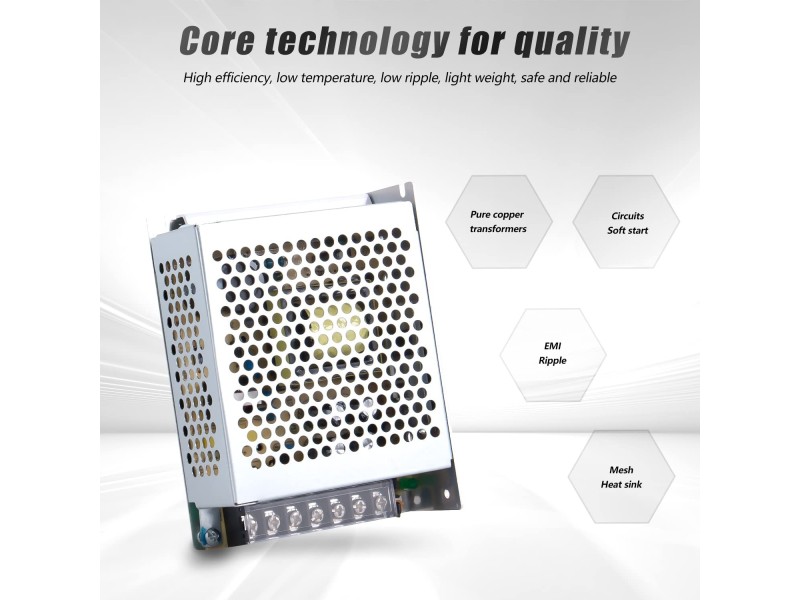 Alimentatore a Commutazione 12V 10A 120W DC - 100V/240V a DC-12V