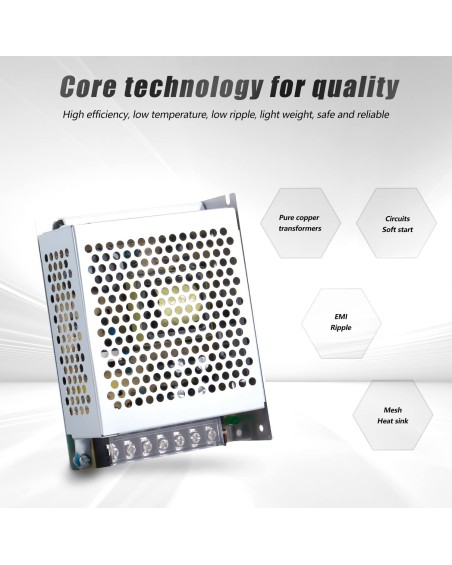 Alimentatore a Commutazione 12V 10A 120W DC - 100V/240V a DC-12V