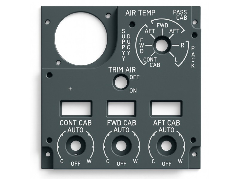 Boeing 737NG FWD Overhead Temperature Control Panel – Realistic Flight Sim Cockpit