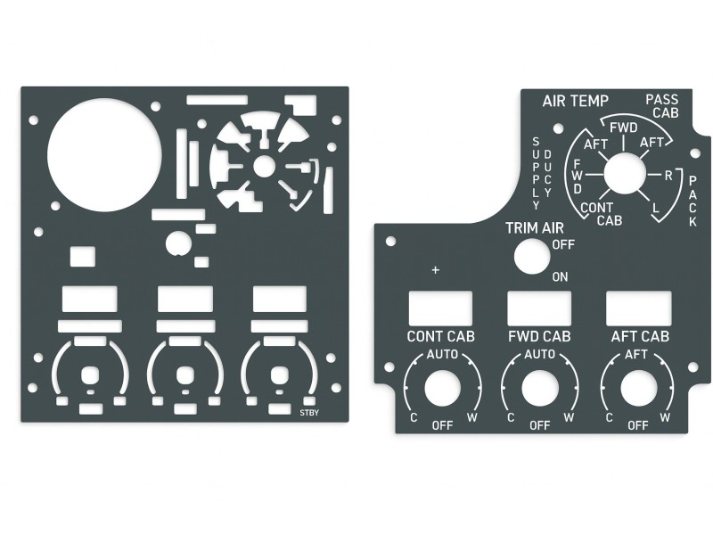 Boeing 737NG FWD Overhead Temperature Control Panel – Realistic Flight Sim Cockpit